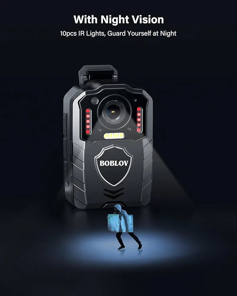 BOBLOV Body Camera Battery Night Vision Body Cam