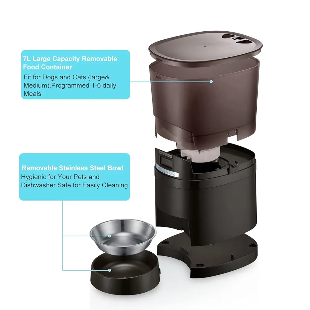 honeyguaridan A68 Automatic Pet Feeder, 7 L