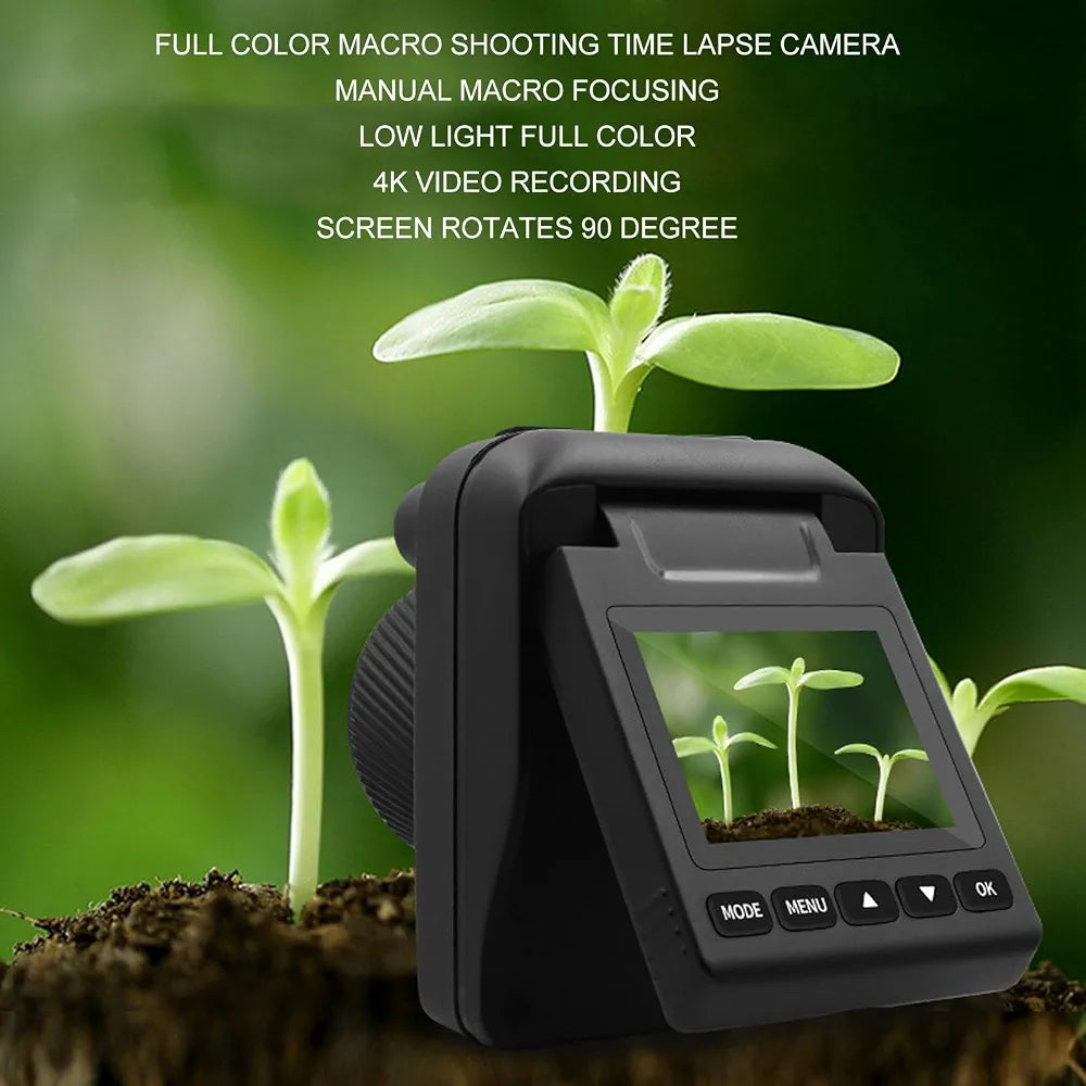 Time Lapse Camera, 32MP 4K HD Outdoor Full Color Timelapse with 2.0in LCD Screen Macro IP66