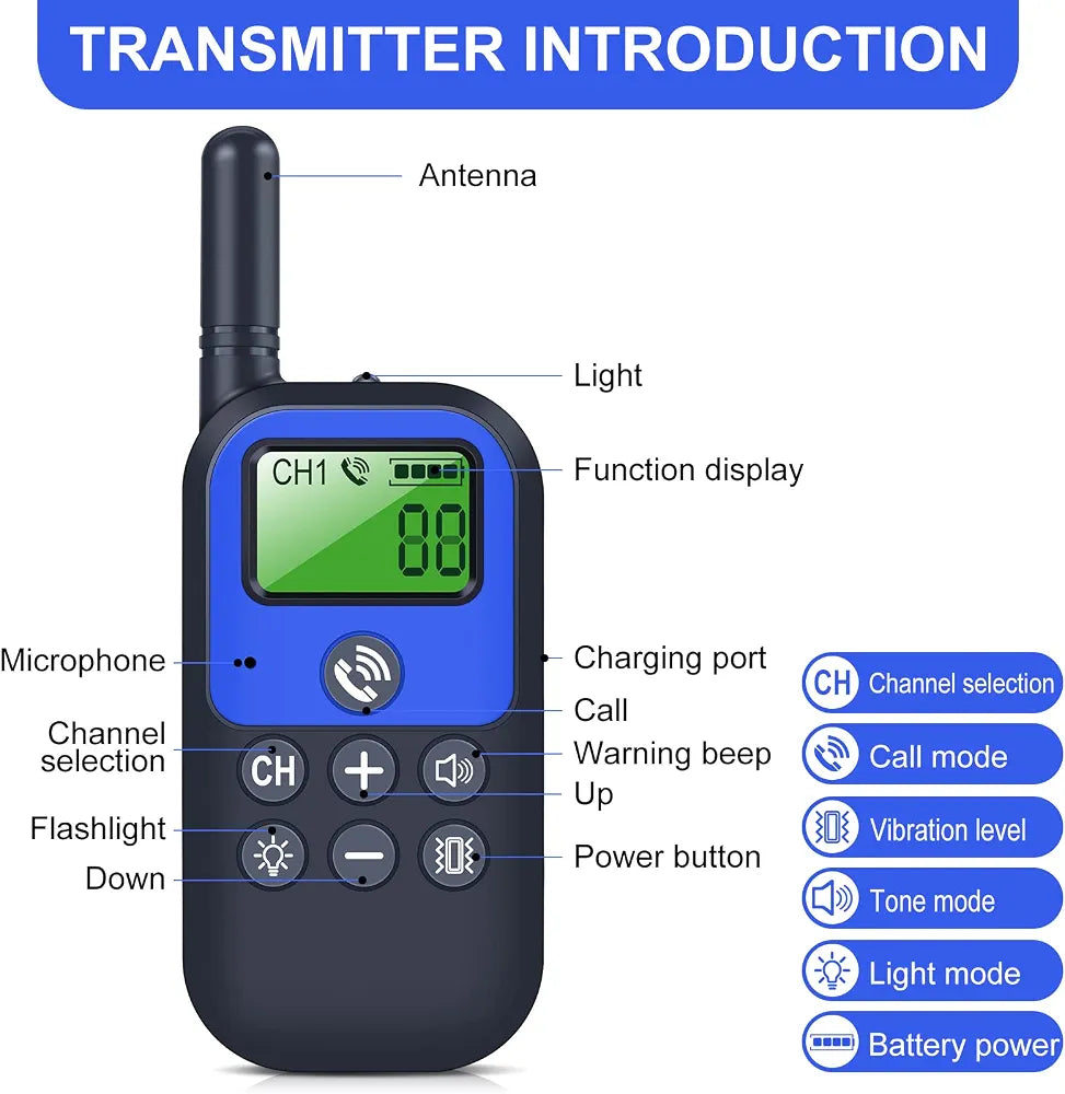 Nestling Rechargeable Remote Dog Training Collar