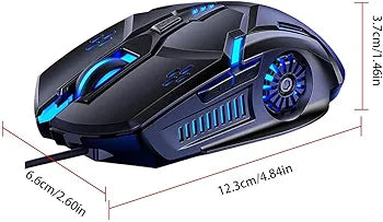 Gaming mouse Adjustable wired optical mouse 6D 4 -speed DPI RGB gaming mouse 7- color backlit silent mouse for No. 1 laptop