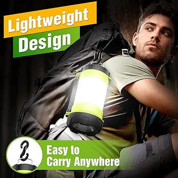 Rechargeable Camping Lantern - 800LM, 6 Lighting Modes, Waterproof, Portable LED Light for Camping, Hiking, Emergencies & Outdoor Adventures