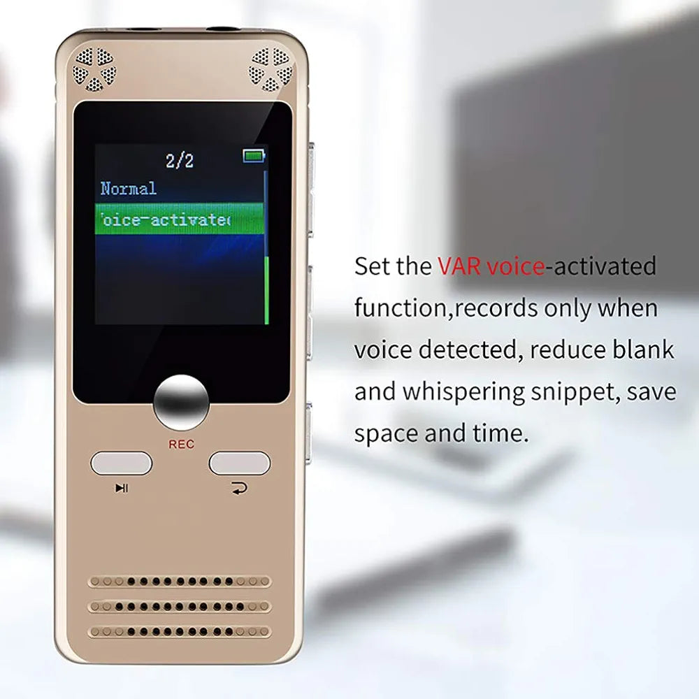 Digital Voice Recorder Mini Digital Sound Audio Recorder Dictaphone with Dual USB for Lectures, Meetings, Class, and More. Rechargeable, Support 15 Hours Continuous