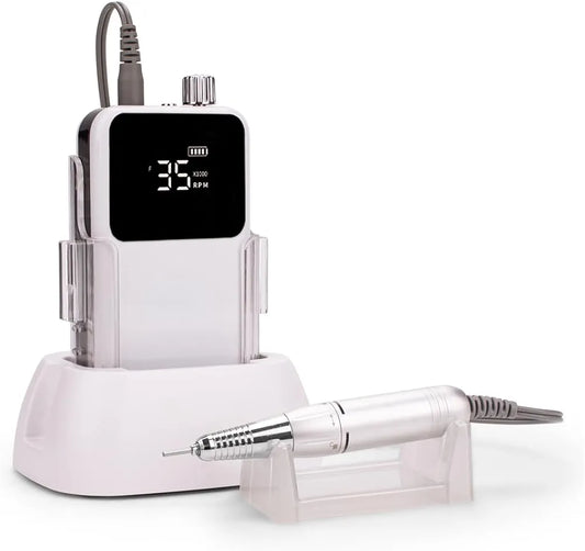 Cordless Rechargeable 85w Brushless Nail Drill Machine 35000 RPM