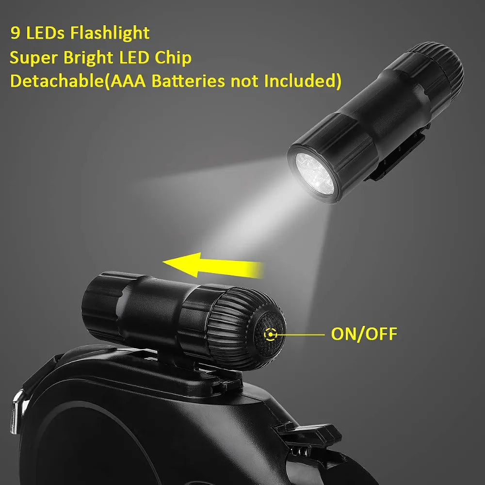 Supernight Retractable Dog Lead 8 m Long with LED Light