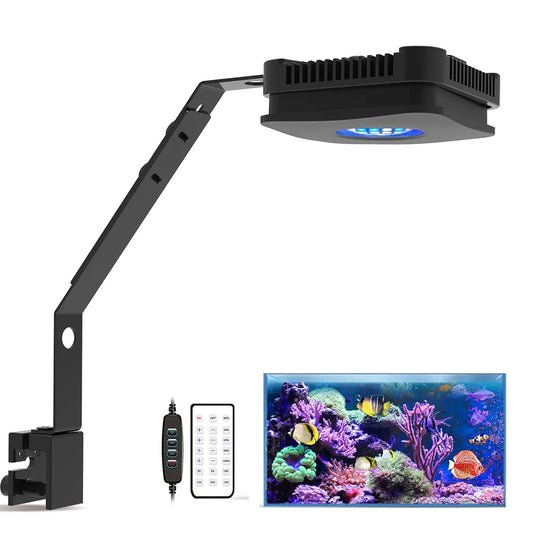 Lominie Aquarium Plant Light 30W Freshwater LED Aquarium Light Full Spectrum with Remote Control for Refugium Shrimp Tropical Fish Tank)