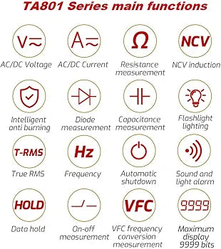 Digital Multimeter Professional Tester True RMS