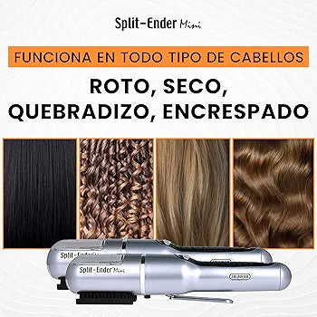 Split Ender Mini Portable Cordless Split End Hair Trimmer for Dry, Damaged and Brittle Split Ends - Silver