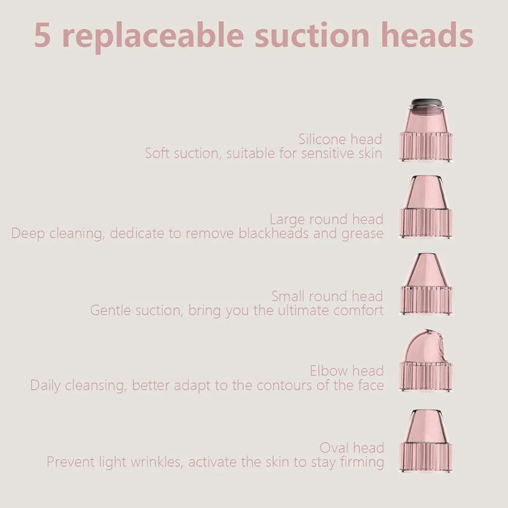 Mosen M1905 Blackhead Remover -Pink,5 Adjustable Level