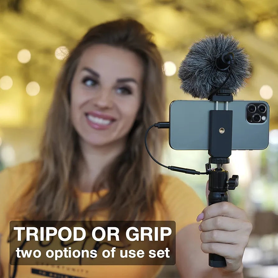 PowerDeWise Wireless Lavalier Microphone Video Mic kit for smartphone & DASLR