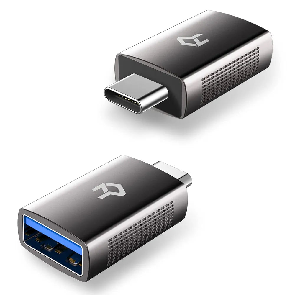 Rankie USB C Adapter Hi-speed USB Type C to USB-A 3.0, 2-Pack, Black