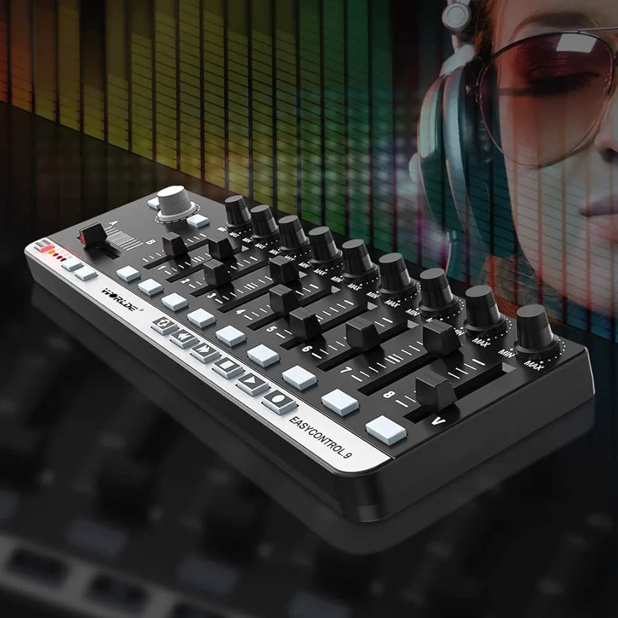 LANRU WORLDE EasyControl.9 Portable Mini USB 9 Slim-Line Control MIDI Controller