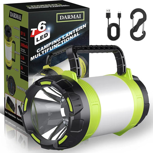 Rechargeable Camping Lantern - 800LM, 6 Lighting Modes, Waterproof, Portable LED Light for Camping, Hiking, Emergencies & Outdoor Adventures