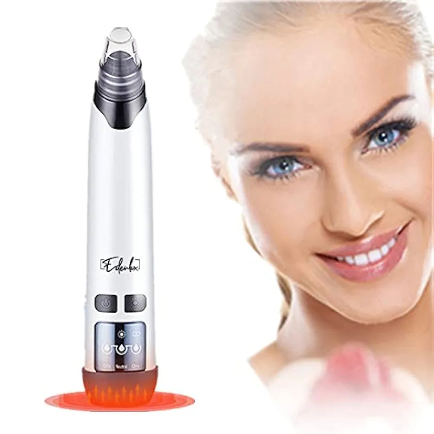 EDENLUX Blackhead Remover Vacuum Rechargeable Pore Cleaner Electric Comedone Extractor Kit with 3 Suction Levels Face Cleaning Tool