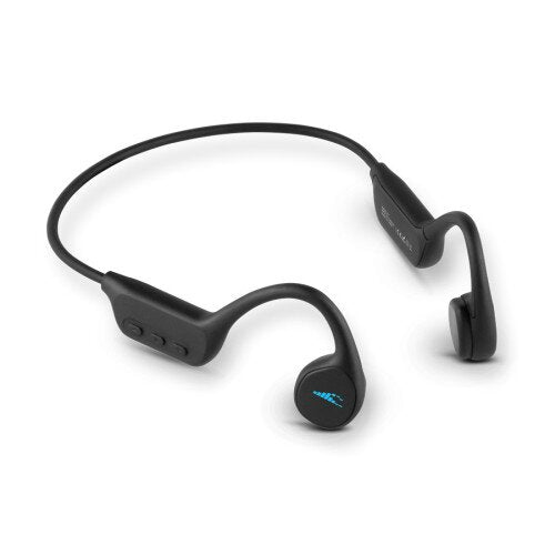 H2O Audio TRI Multi-Sport Waterproof Bone Conduction Open Ear Headphones - Bluetooth for Running/Cycling, MP3 for Swimming, IPX8 Waterproof, Sweatproof - Black