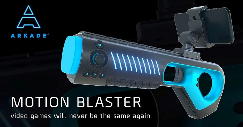 Arkade Motion Blaster Virtual Reality Gaming Gun Controller with Bluetooth Connectivity and Built in Haptics (PC, Android, IOS)