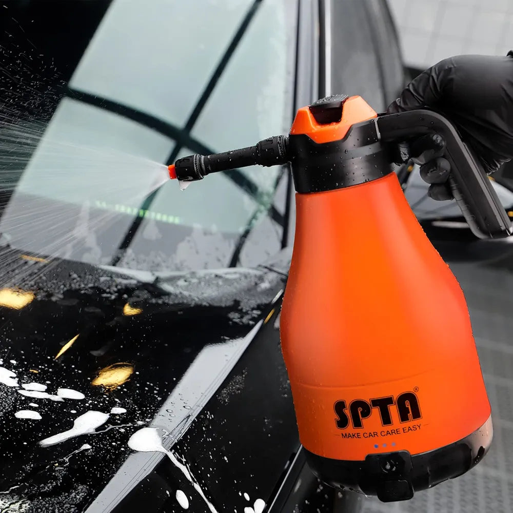 SPTA Cordless Pump Sprayer, Cordless Foam Cannon, 8.4V 1.8L Cordless Foam Sprayer Full Function Wash Foam Gun for Car Washing and Cleaning