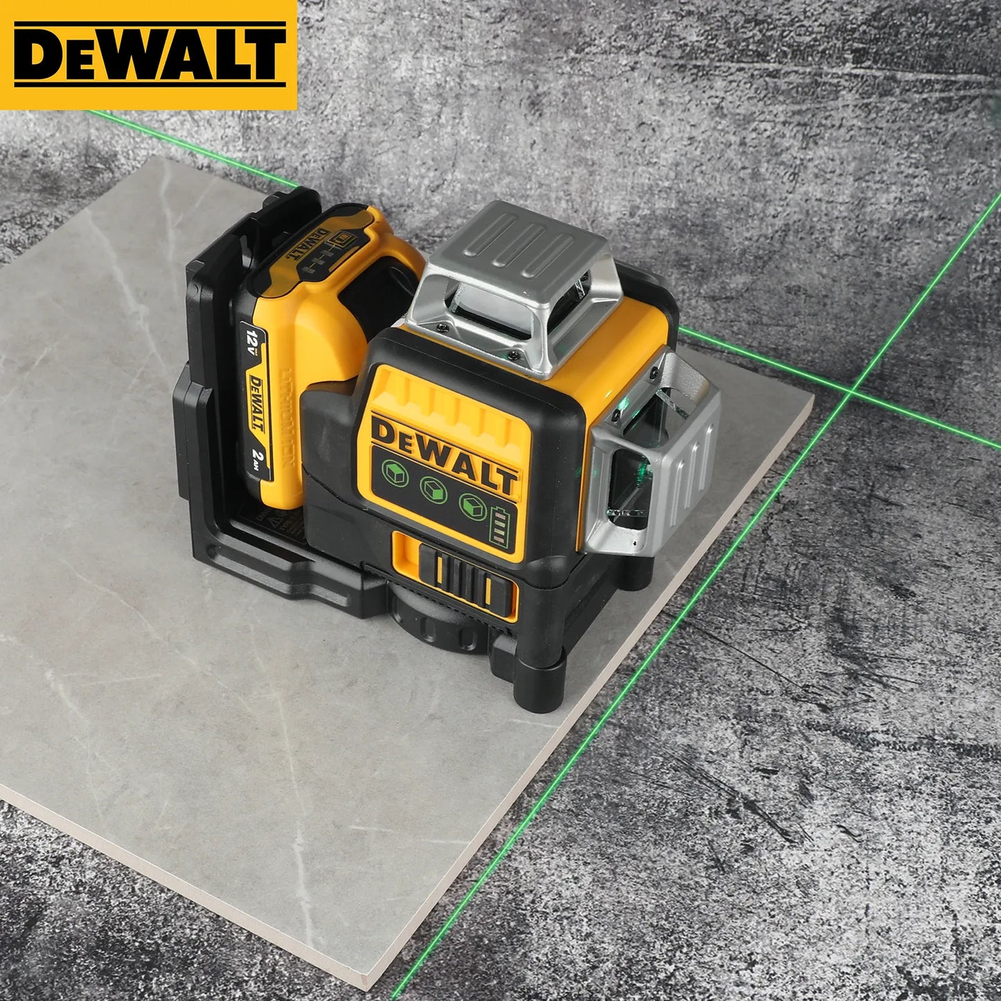 DEWALT 12V MAX Laser Level, Green Line Laser, 3-Way, 360 Degree Professional Laser, Cordless/Rechargeable (DW089LG)