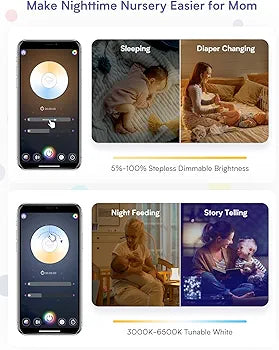 White Noise Sound Machine Baby, Hotmoon Smart Night Light, Time-to-Rise Toddler Sleep Trainer, Adult Kids Alarm Clock, App Control Nursery Lamp, Infant Baby Soother, Newborn Essentials Must Haves Gift