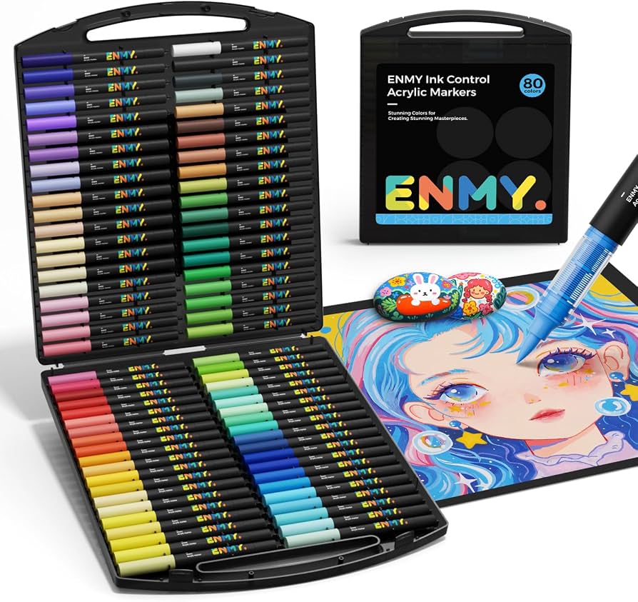 Acrylic 80 Colors Direct Liquid  Paint Marker Pens