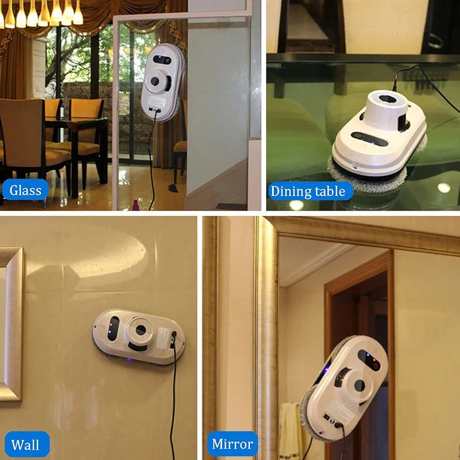 Window Cleaning Robot, Intelligent Automatic Remote Control Robot, Safety Anti-Drop, Glass Cleaning Wiping Machine for Home, Office, Building