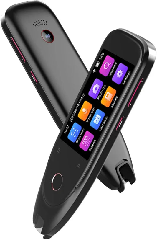 Scan Translator Pen, OCR Digital Reading Pen with 131 Language, Traductor de Idiomas, Smart Pen for Dyslexia Kids Adult, Instant Voice Translator for Study, Travel, Business
