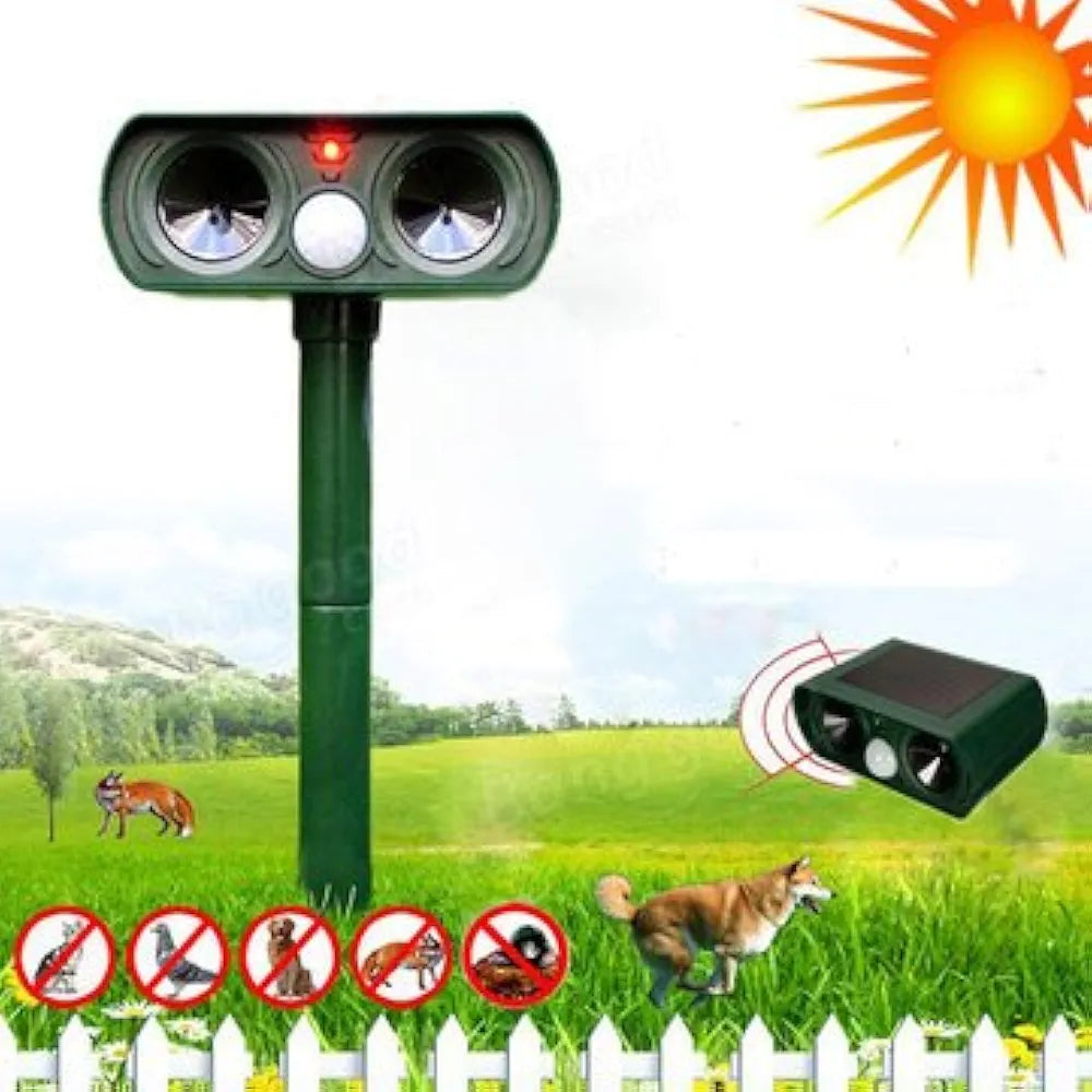 Generic Ultrasonic Solar Power Animal Repeller Infrared Sensor Cat Dog Snake Rat Repeller Gard
