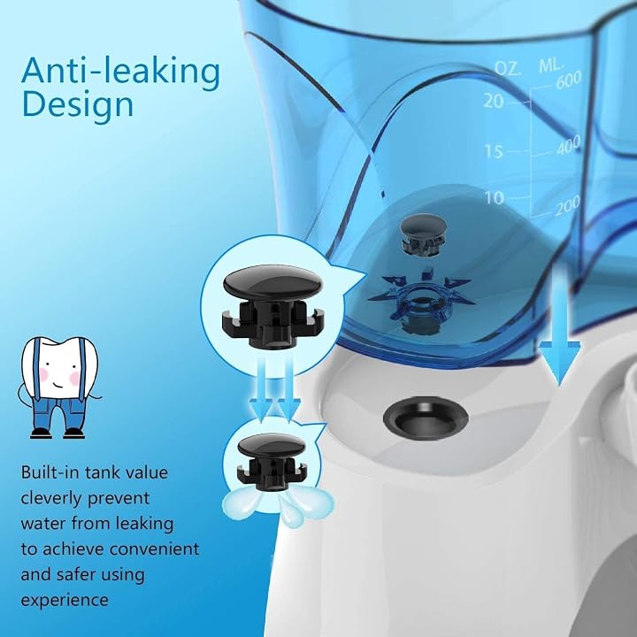 Apiker Water Flosser Electric Oral Irrigator for Dental Plaque Removal