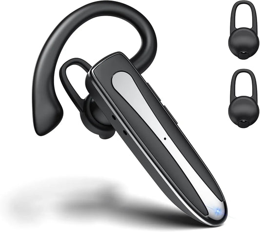 Bluetooth Headset V5.2, Wireless with Microphone, Driving Headset of 24-Hour Standby time Compatible with iSO and Android Phones, YYK-530