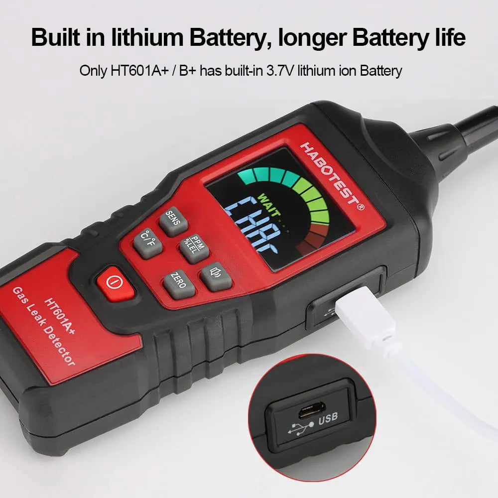 Gas Leak Detector | Portable Combustible Gas Detector | Handheld Gas Sniffer | Detection of Natural Gas, Methane and Combustibles | LCD Display | Provides PPM Read Out | ABS Shell Anti-Drop