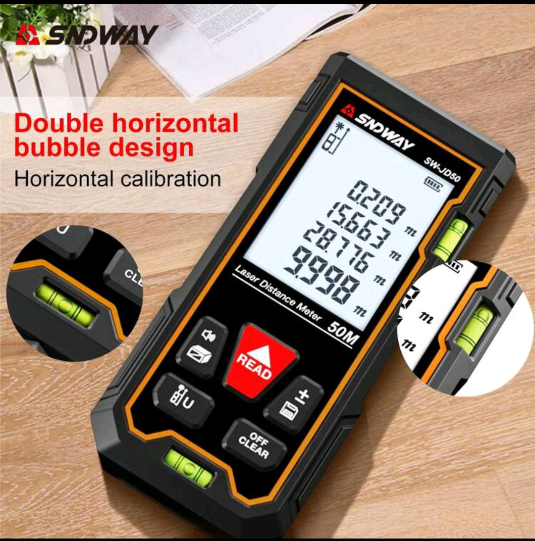 SNDWAY 125M Laser Distance Measuring Instrument Highly accurate angle measurement auto-calibration