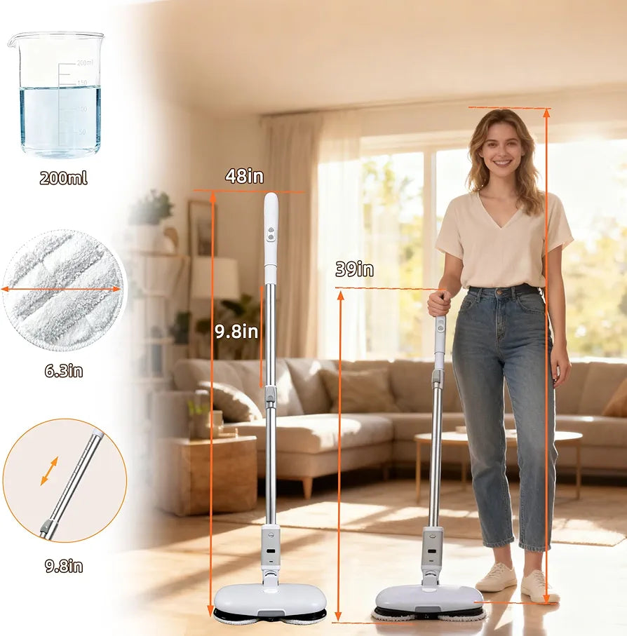 GOBOT Cordless Electric Spray Mop with High Speed Motor
