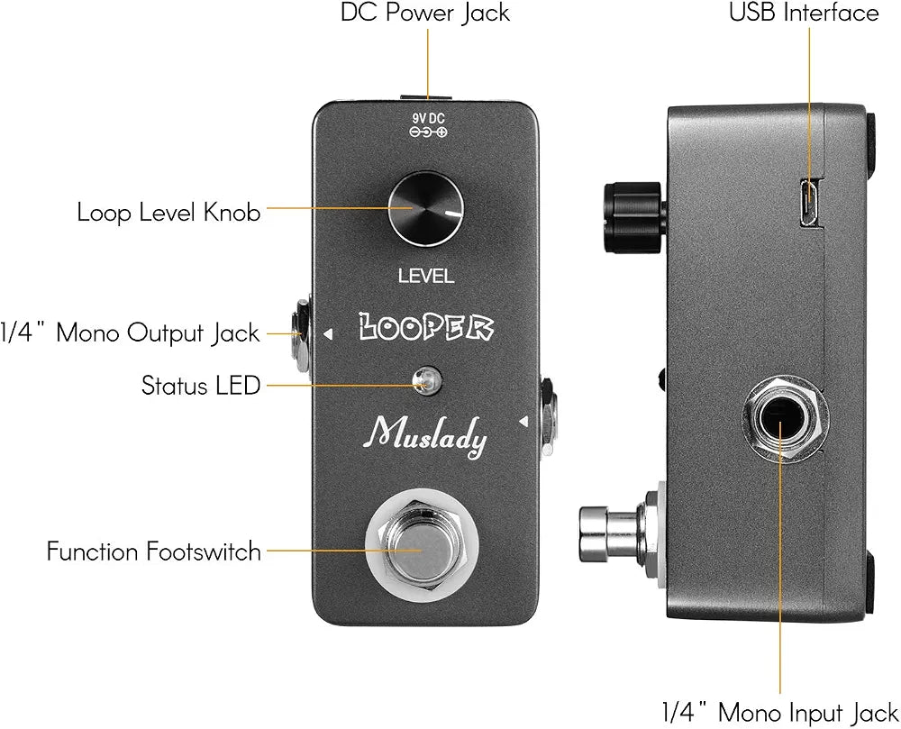 Loop Pedal,Entweg Mini Looper Effect Pedal Guitar