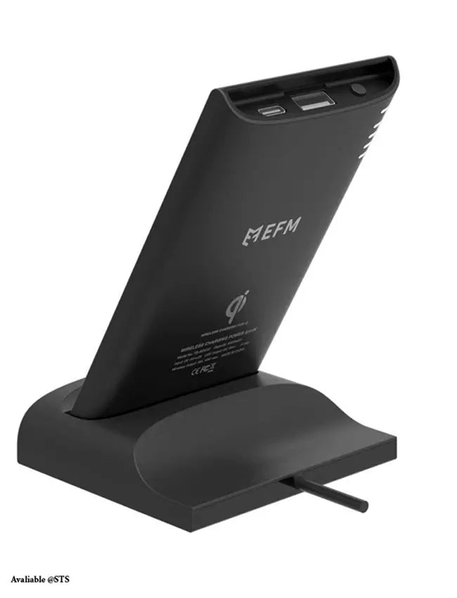 EFM QI Certified Portable Wireless POWERBANK - Black