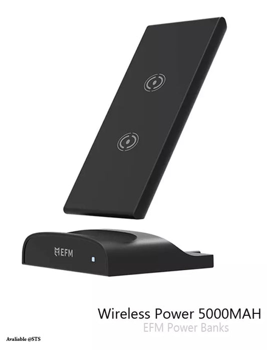 EFM QI Certified Portable Wireless POWERBANK - Black