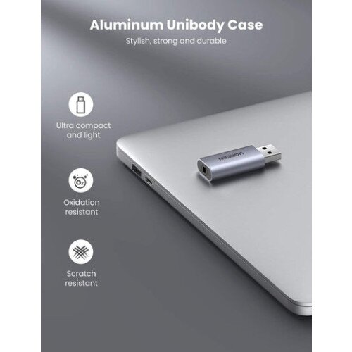 Ugreen USB to Audio Jack USB External Sound Card 3.5mm Audio Adapter